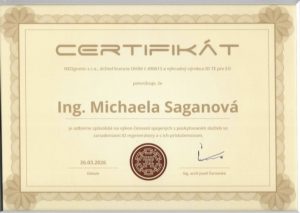 michaela saganova certifikat 0001